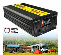 Pure sine wave inverter, 4000W 5000W 6000W 7000W 8000W 9000W 12V/24V/48V/60V/72V DC to 110V 120V 220V 230V Converter for Family Car with AC Outlets for Motorhomes,Truck,Boat,Camping(6000W,12Vto220V)