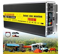 Pure sine wave inverter, 4000W 5000W 6000W 7000W 8000W 9000W 12V/24V/48V/60V/72V DC to 110V 120V 220V 230V Converter for Family Car with AC Outlets for Motorhomes,Truck,Boat,Camping(7000W,60Vto110V)