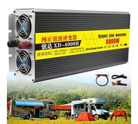 Pure sine wave inverter, 4000W 5000W 6000W 7000W 8000W 9000W 12V/24V/48V/60V/72V DC to 110V 120V 220V 230V Converter for Family Car with AC Outlets for Motorhomes,Truck,Boat,Camping(8000W,12Vto110V)
