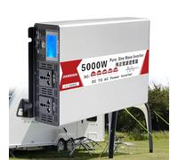 Pure Sine Wave Inverter 4000W/5000W/6000W/8000W, 12V/24V/48V DC to 110V/220V AC Converter with LCD for RV, Truck, Car, Solar, Emergency Power Supply