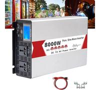 Pure Sine Wave Inverter 4000W/5000W/6000W/8000W - DC 12V/24V/48V/60V/72V to AC 110V/220V/230V/240V Converter with LCD for Home, RV, Truck, Auto - Reliable Power Solution
