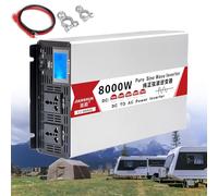Pure Sine Wave Inverter 4000W/5000W/6000W/8000W, DC 12V to AC 110V-220V Power Converter for RV, Camping, Home Solar Systems