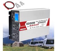 Pure Sine Wave Inverter 4000W/5000W/6000W/8000W, DC 12V to AC 110V-220V Power Converter for RV, Camping, Home Solar Systems