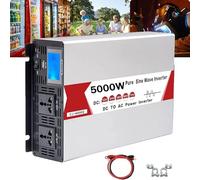 Pure Sine Wave Inverter 4000W/8000W - DC 12V/24V/48V/60V/72V to AC 110V/220V Voltage Converter with LCD Display for Home, RV, Truck, Auto - Reliable Power Solution