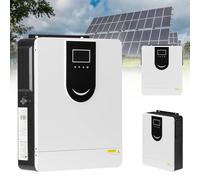 Pure Sine Wave Inverter 48V 6200W, Hybrid Solar Inverter with 120A MPPT Charge Controller + AC Charger, LCD Display, PV Array MPPT Voltage Range 60-450VDC