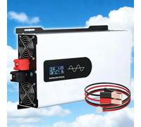 Pure Sine Wave Inverter 5000W 6000W 7000W 8000W 10000W DC to AC Voltage Converter with LCD Display and 2 Outlets for Home RV Truck Car Camping Solar