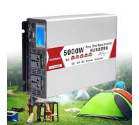 Pure Sine Wave Inverter 8000W, 12V 24V 48V to 120V 230V Vehicle Power Converter, Off-Grid Solar Power Inverter with USB Ports