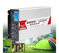 Pure Sine Wave Inverter 8000W, 12V 24V 48V to 120V 230V Vehicle Power Converter, Off-Grid Solar Power Inverter with USB Ports