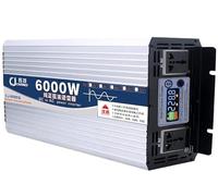 Pure Sine Wave Inverter Car Dc 12V/24V/48V/60V to Ac 110V/220V Smart Color Screen Display Power Converter(48Vto220V,6000W)
