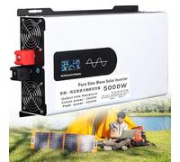 Pure sine wave inverter, High Voltage Converter 5000W 6000W 8000W 12V 24V 48V 60V 72V DC to 110V 220V AC Car Home Transformer with Display for Auto Trucks(5000W,24Vto110V)