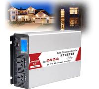 Pure sine wave inverter,socket4000W,5000W,6000W,8000W,DC12V/24V/48V/60V/72V to AC110V/220V,with LED digital display,USB port,suitable for RV,truck,boat,outdoor camping,van,home 8000W-24Vto110V