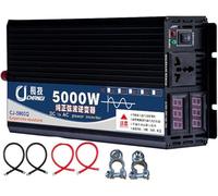 Pure Sine Wave Inverter Solar 4000W 5000W 6000W 8000W 10000W 12000W 16000W Car Power Inverter 12V 24V 48V 60V 72V DC to 110V 230V AC Converter for Car,RV,Truck,Camping(5000W,24Vto220V)