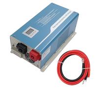 Pure Sine Wave Power Inverter 1000W Wall Mounted 110VAC 220VAC 230VAC Output LCD Display Pure Sine Inverter Charger for Home RV Truck Solar System ABS Stainless Steel 18.9 Inch (24V)