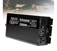 Pure Sine Wave Power Inverter 12V 24V 48V 60V 72V DC to 120V 230V AC Converter 3000W 4000W 5000W 6000W 8000W 10000W 12000W Watt Peak Power Display Screen for Car RV Truck Boat(3000W,60Vto110V)