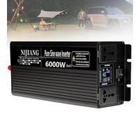 Pure Sine Wave Power Inverter 12V 24V 48V 60V 72V DC to 120V 230V AC Converter 3000W 4000W 5000W 6000W 8000W 10000W 12000W Watt Peak Power Display Screen for Car RV Truck Boat(6000W,48Vto220V)