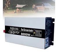 Pure Sine Wave Power Inverter 12V 24V 48V 60V 72V DC to 120V 230V AC Converter 3000W 4000W 5000W 6000W 8000W 10000W 12000W Watt Peak Power Display Screen for Car RV Truck Boat(8000W,72Vto220V)
