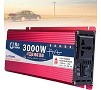 Pure Sine Wave Power Inverter 1600W 2200W 3000W DC 12V 24V to Ac 220V 230V 240V Converter with Socket+Smart Color Screen Pure Sine Wave Power Inverter Suitable for car/RV/home (24vTo220v,3000W)