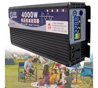 Pure Sine Wave Power Inverter,24v Dc to 110v 120v Ac Converter with Display,Power Inverter for Family,Trip,Solar Power Inverter,4000W-24Vto110V