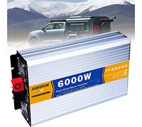 Pure Sine Wave Power Inverter 3000w 4000w 5000w 6000w 8000w Dc 12v/24v/48v/60v To110v/220v Ac Power Converter with Ac Outlets and LCD Display for Truck/Boat/rv,8000W-12Vto220V (6000W 12Vto110V)