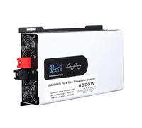 Pure Sine Wave Power Inverter 5000/6000/8000/10000/12000w Car 12/24/48/60/72/96V DC to 110V/220V AC, White, AC Outlets, Car Inverter Home Transformer with Display