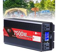 Pure Sine Wave Power Inverter 8500W DC 12V to AC 230V with LCD Display, Dual AC Outlets and Cooling Fans for RV, Truck, Boat, Camping, Household