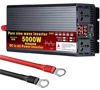 Pure Sine Wave Power Inverter DC 12V-72V To AC 230V 240V Peak 1600W 2200W 3000W 3500W 4000W 5000W 5500W Voltage Converter with LCD Display AC Outlets Ports for Truck RV Boat (72Vto220V,5000W)