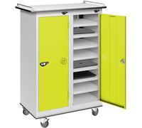 Pure Sixteen Bay Lime Light Laptop Trolley (with dual USB-A charging)