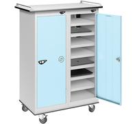Pure Sixteen Bay Ribbon Blue Laptop Trolley (with dual USB-A charging)