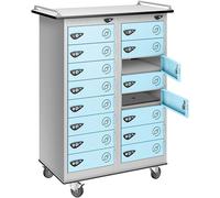 Pure Sixteen Door Ribbon Blue Laptop Trolley (with charging)