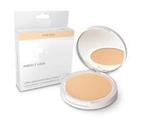 Pure Skin Perfect Look Long Wear Mattifying Compact, 9g | Medium Shell Shade | Even Coverage | Oil-Free Matte Finish | SPF 15 | 100% Natural | Halal & Vegan Makeup