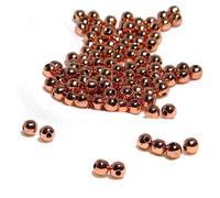 Pure Solid Copper Big 4mm Round Smooth Genuine Spacer Ball Jewelry Making Beads with Shiny Clear Coat (50)