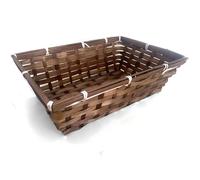 10 x Pure Source Nutrition Natural Bamboo Baskets, S, M, L, XL, XXL for Gift Hampers Christmas Birthday Present Christening Baby Shower Empty Tray Shallow Storage Basket Biodegradable (Medium)