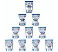 Pure Source Nutrition Baking Soda 1KG x 10 = 10KG VEGAN 100% Sodium Bicarbonate of Soda Food Grade Baking Soda Cooking & Drinking & Cleaning Aluminium Free BPA Free Raising Agent, 10KG / 10000g