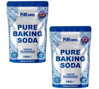 Pure Source Nutrition Baking Soda 2Kg (1Kg X 2 Bags) Multi Purpose Household Cleaner Sodium Bicarbonate Of Soda
