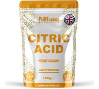 Pure Source Nutrition Citric Acid Bath Bombs, Food Flavouring, Preserving, Cleaning & Descaling | 100% Pure | for Organic Production, GMO Free (100g)