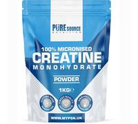 Pure Source Nutrition Creatine Monohydrate Powder Vegan Gluten Free 100% Micronised Creatine Unflavoured Proven to Improve Physical Performance and Recovery Powder (1kg)