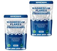 Pure Source Nutrition Magnesium Flakes 1kg - Pure Natural Bath Salts | Organic & Vegan Friendly | Ideal for Relaxing Soaks, Foot Baths, Skincare & DIY Bath Bombs (Pack of 2)