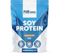 Pure Source Nutrition Soy Protein Isolate Powder (90% Protein) 1Kg Chocolate SOYA Protein Vegan Powder for Superfood Supergreens Dairy Free Plant Based Protein (1kg, Chocolate)