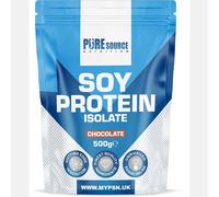 Pure Source Nutrition Soy Protein Isolate Powder (90% Protein) 500g Chocolate SOYA Protein Vegan Powder for Superfood Supergreens Dairy Free Plant Based Protein (500g, Chocolate)
