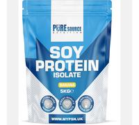 Pure Source Nutrition Soy Protein Isolate Powder (90% Protein) 5Kg Banana Flavour SOYA Protein Vegan Powder for Superfood Supergreens Dairy Free Plant Based Protein (5kg, Banana)