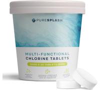Pure Splash 200G Chlorine Tablets 25 Pack For Hot Tubs & Pools 4 In 1 Pool Treatment For Long-Lasting Clean Water Sanitiser