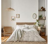 PURE STRAWBERRY THIEF EMBROIDERY DUVET COVER SILVER/WHITE