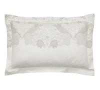 PURE STRAWBERRY THIEF EMBROIDERY PILLOWCASE OXFORD SILVER/WHITE