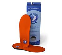 Pure Stride Bold Professional Full Length Orthotics - Shoe Support for Metatarsals, High Arch,Flat Feet - Pain Relief for Plantar Fasciitis, Arch, Heel, Bold Orange, M 4-4.5/W6-6.5