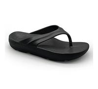 Pure Stride Therapeutic Flip Flops, Orthotic Thong Sandals for Plantar Fasciitis, Metatarsal and Heel Spurs, Feet Pain Relief and Arch Support - Black, Men’s Size 9/Women’s Size 10