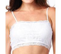 Pure² Style Girlfriends Women's Camiflage Lace Half Cami Lingerie, White, XL