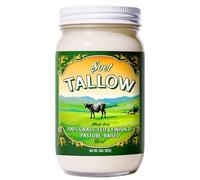 Pure Suet Beef Tallow for Cooking - Keto & Paleo Friendly, Grass Fed, Grass Finished Tallow Clean Lard for Cooking Meat, Veggies, and More