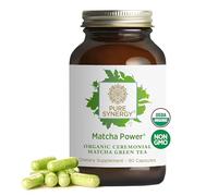 PURE SYNERGY Matcha Power | Organic Matcha Green Tea Capsules | Ceremonial Grade Matcha Supplement with EGCG | for Enhanced Energy & Alertness (90 Capsules)