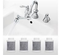 Pure Take Water Filter For Bathroom Sink 1080 Rotating Swivel Faucet Extender Water Purifier for Sink Remove Chlorine, Taste (filter replacements(4pcs))