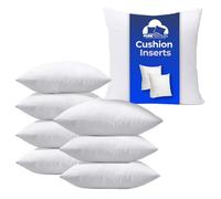 PURE TEXTILES 60cm x 60cm Cushion Insert - Pack of 8 Cushion Inserts 24 X 24 inch - Cushion Inserts Decorative Square Cushion Pads Stuffer for Sofa Couch Cushions - Hollow fiber Cushion Filler